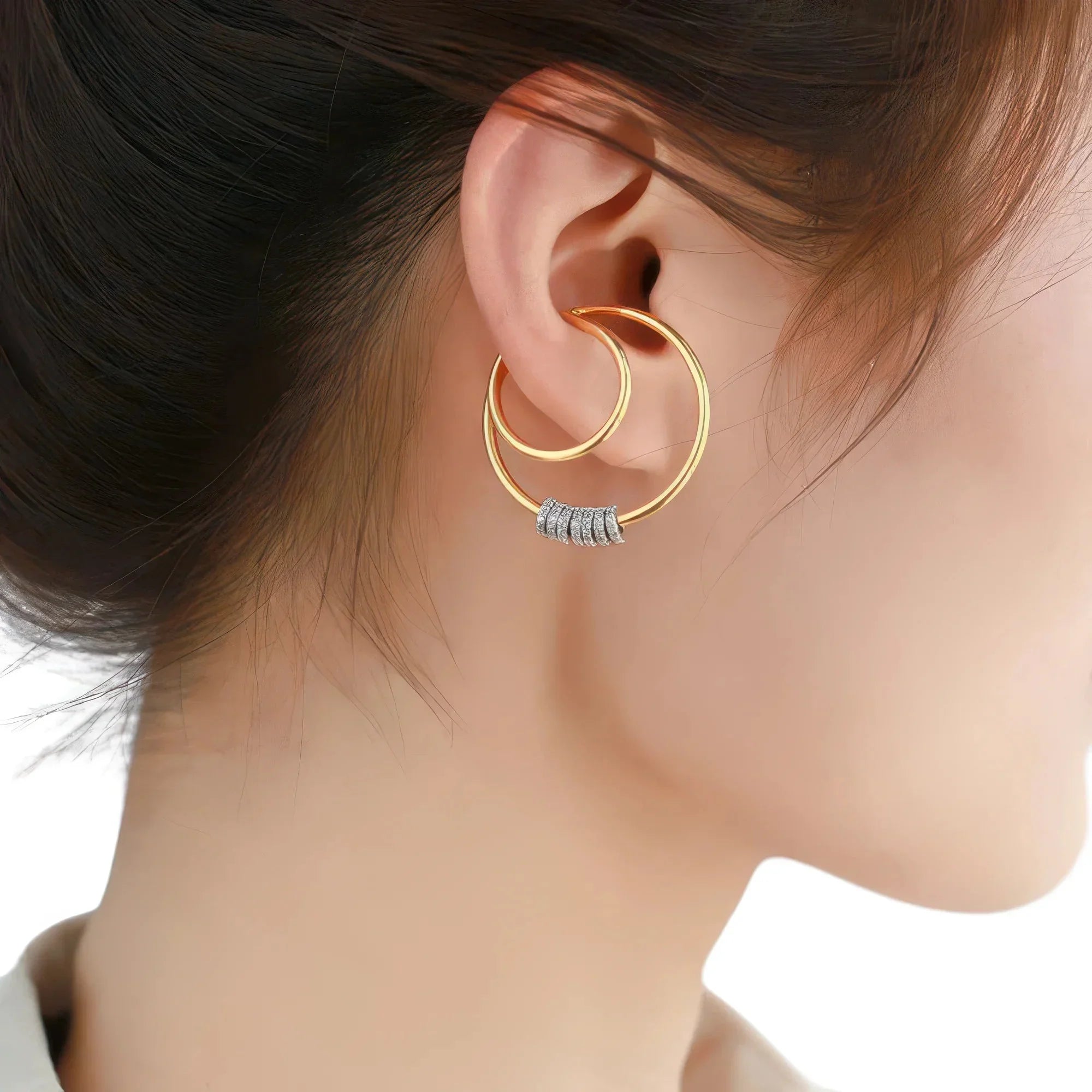 ear cuff 925 silber vergoldet rosegold logofrei ohne piercing schmuck