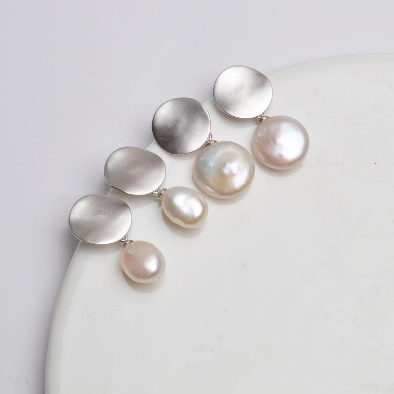 Silver Freshwater Pearl Earrings