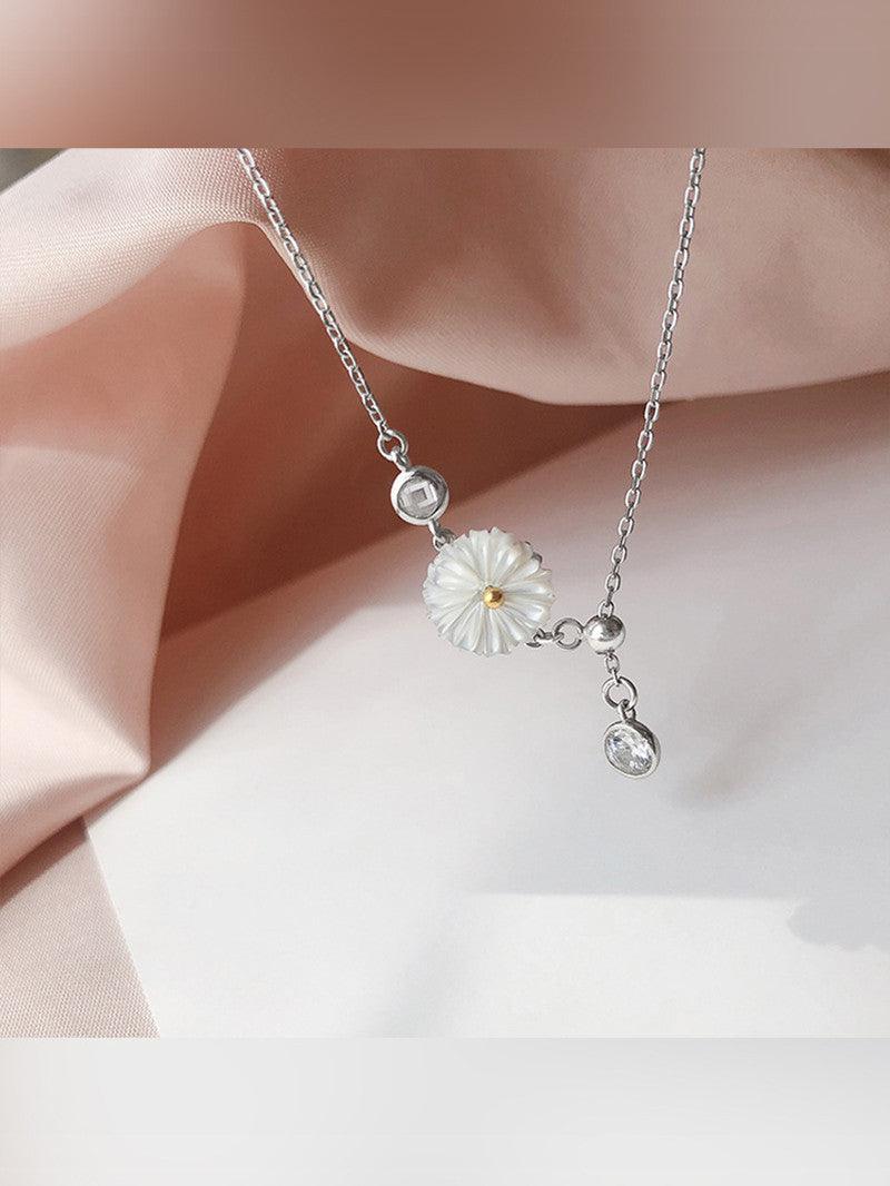 Sweet White Shell Daisy Anklet Bracelet Women