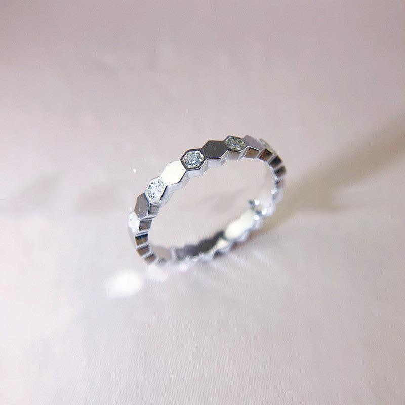 Ladies Beehive Silver Ring