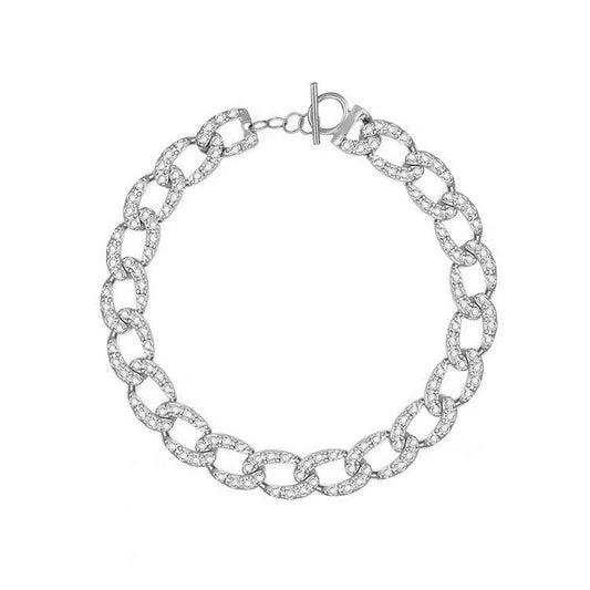 Full diamond chain necklace