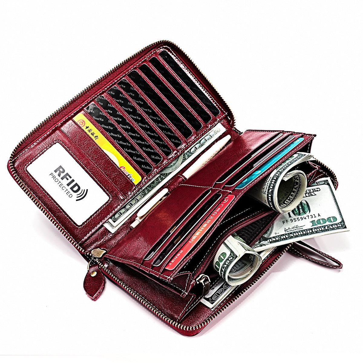 Anti-demagnetization leather wallet