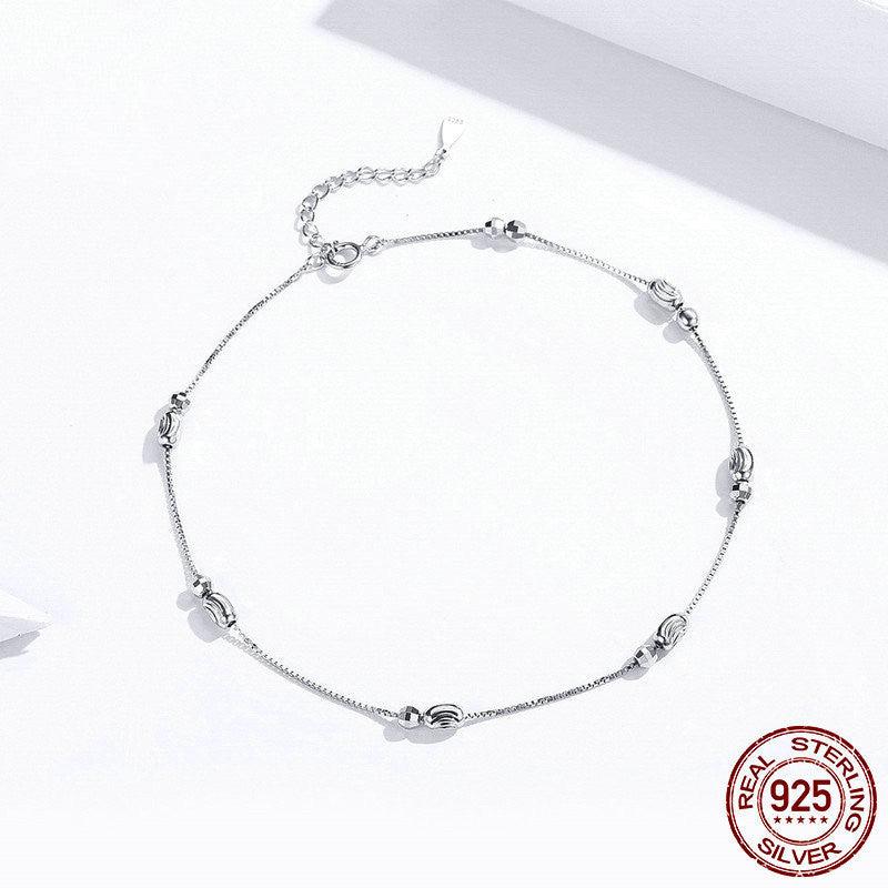 Sterling Silver Anklet Fashion Platinum Plated DIY Lady Silver Anklet