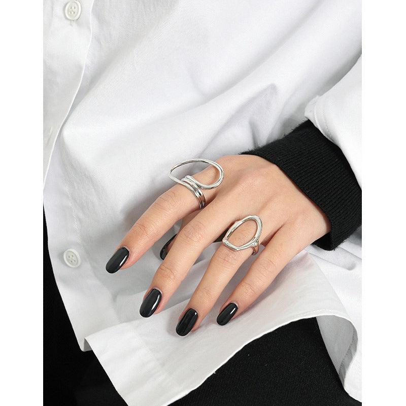 Minimalist Versatile Multi-layer Winding Twisted S925 Sterling Silver   Ring