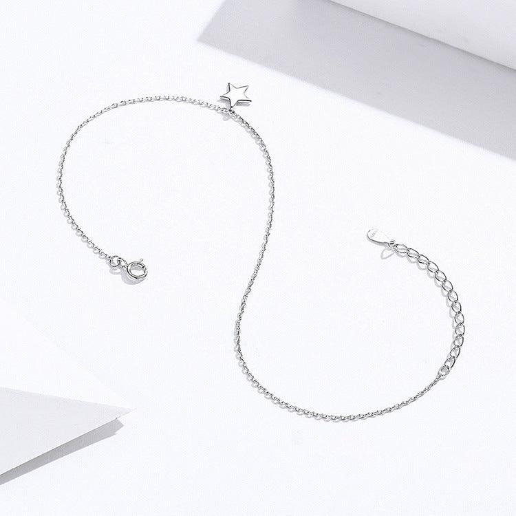 Bamoer 925 Sterling Silver Star Anklet