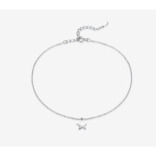 Bamoer 925 Sterling Silver Star Anklet