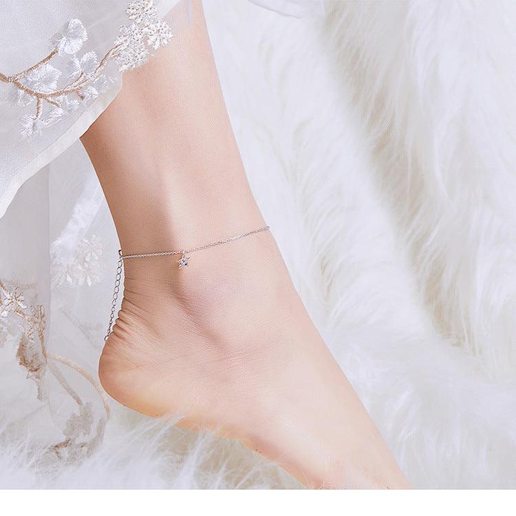 Bamoer 925 Sterling Silver Star Anklet