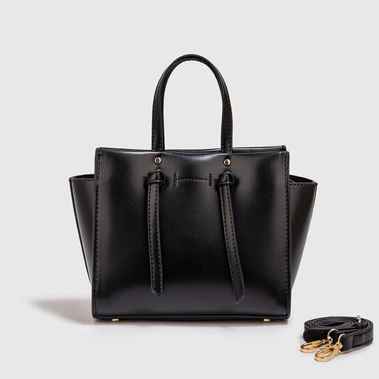 Luxuriöse Damenhandtasche aus PU-Leder in Schwarz, Blau, Weinrot und Aprikose – elegant und geräumig.