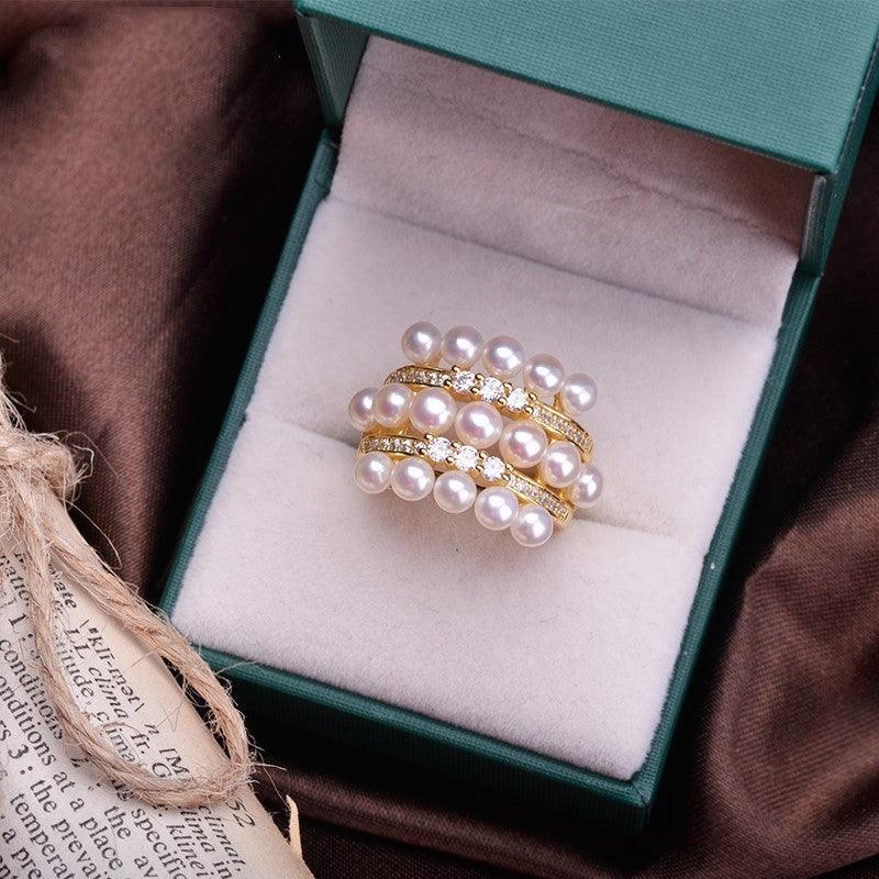 Freshwater Pearl Multi-Bead Ring