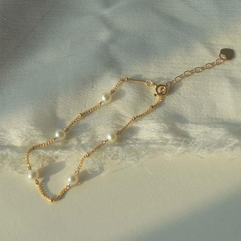 Starry Bracelet Original Design 14K Gilded Natural Pearl Ins Special Interest Light Luxury