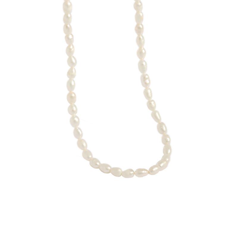 Temperament Freshwater Pearl S925 Silver Necklace Female