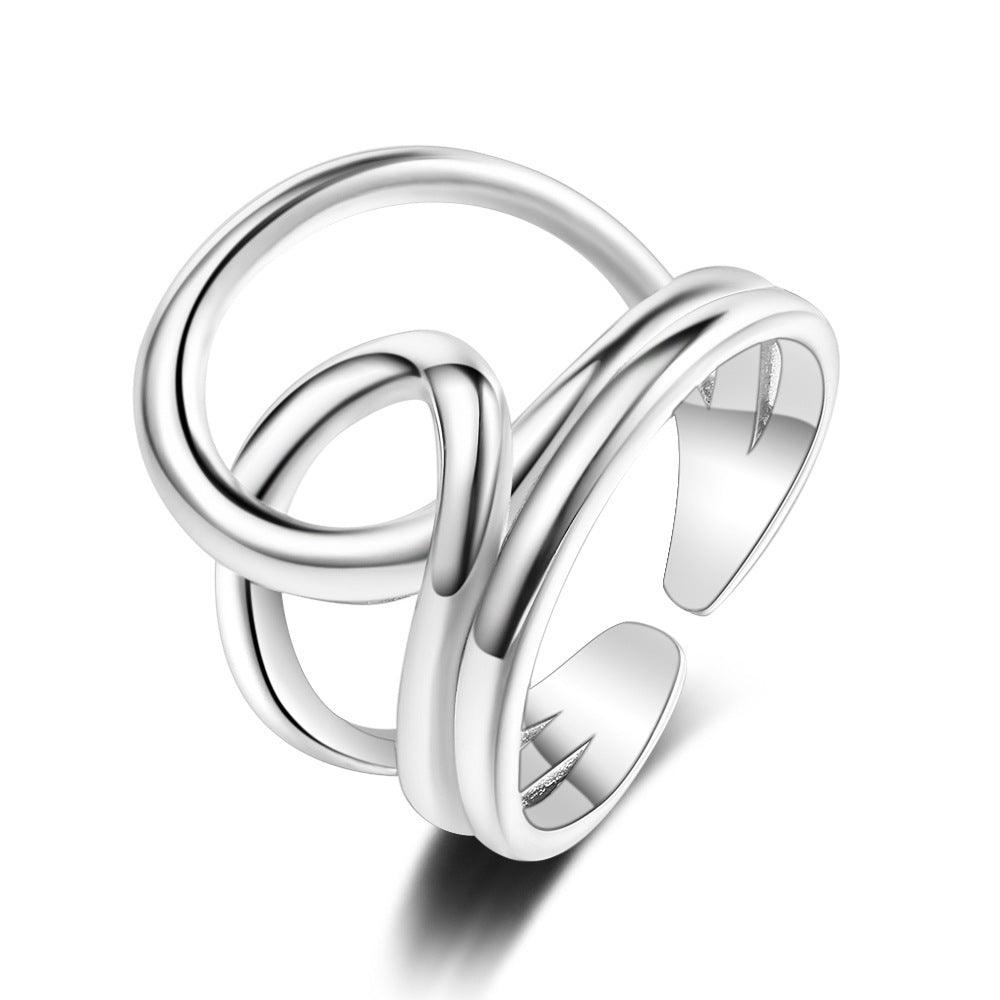 New Minimalist Winding Line S925 Sterling Silver Ring