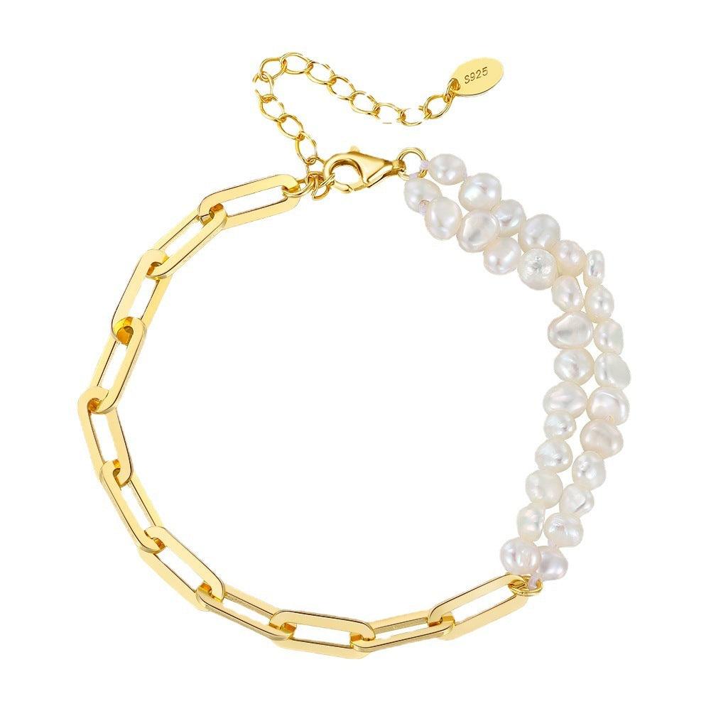 S925 Sterling Silver Water Pearl Bracelet