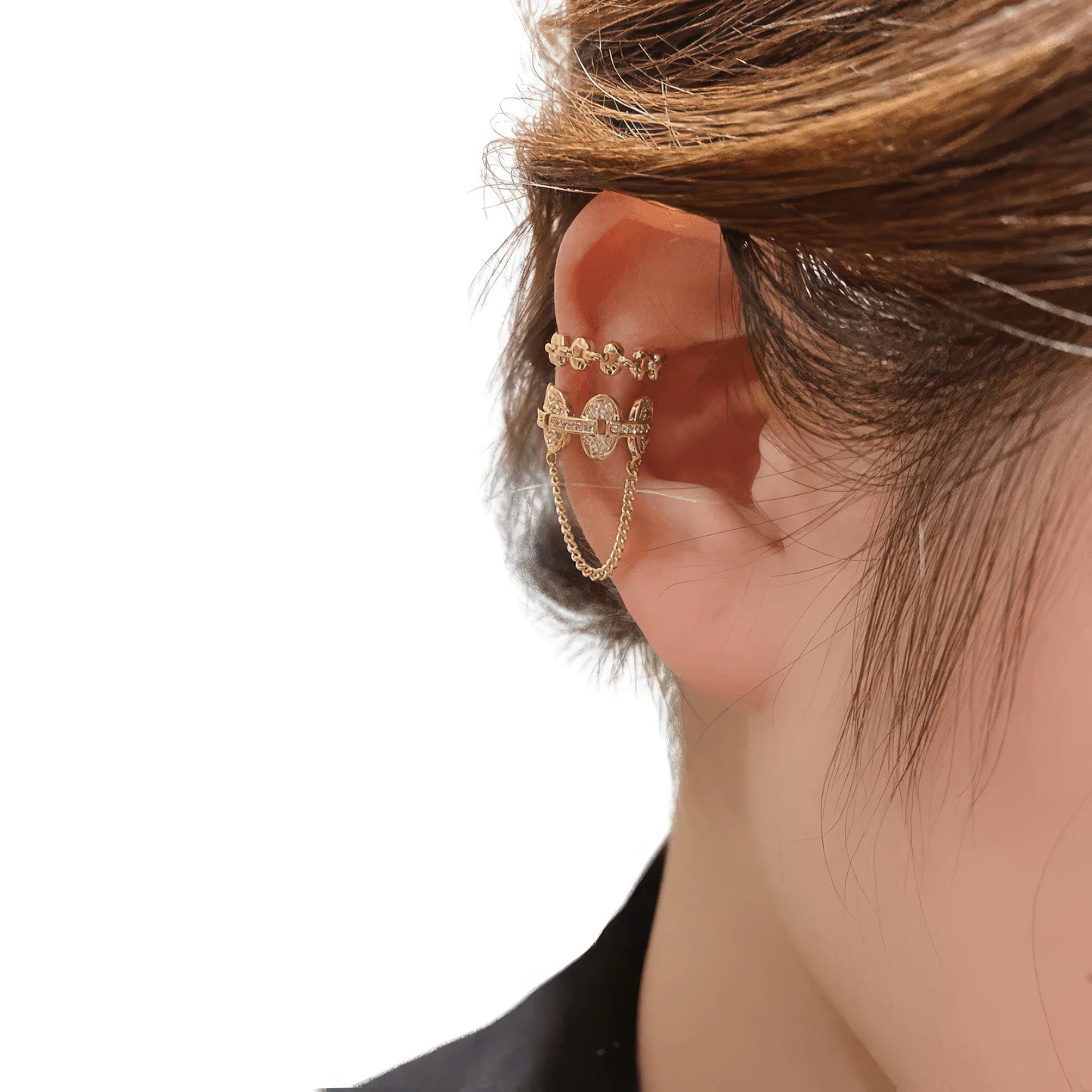 Design Sensation Chain Tassel Painless Ear Clip