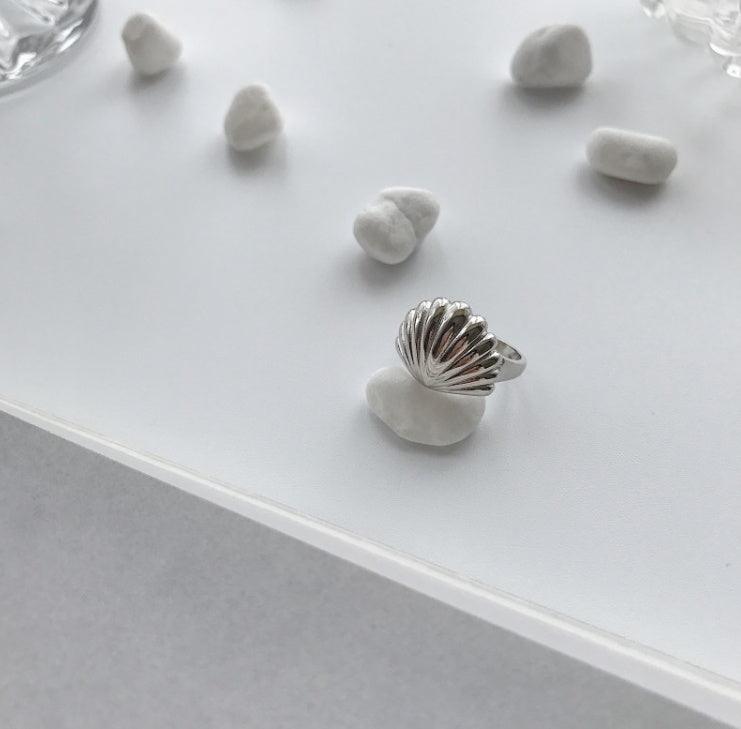 925 sterling silver shell ring