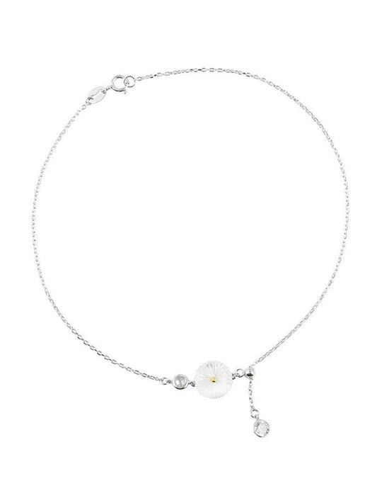 Sweet White Shell Daisy Anklet Bracelet Women