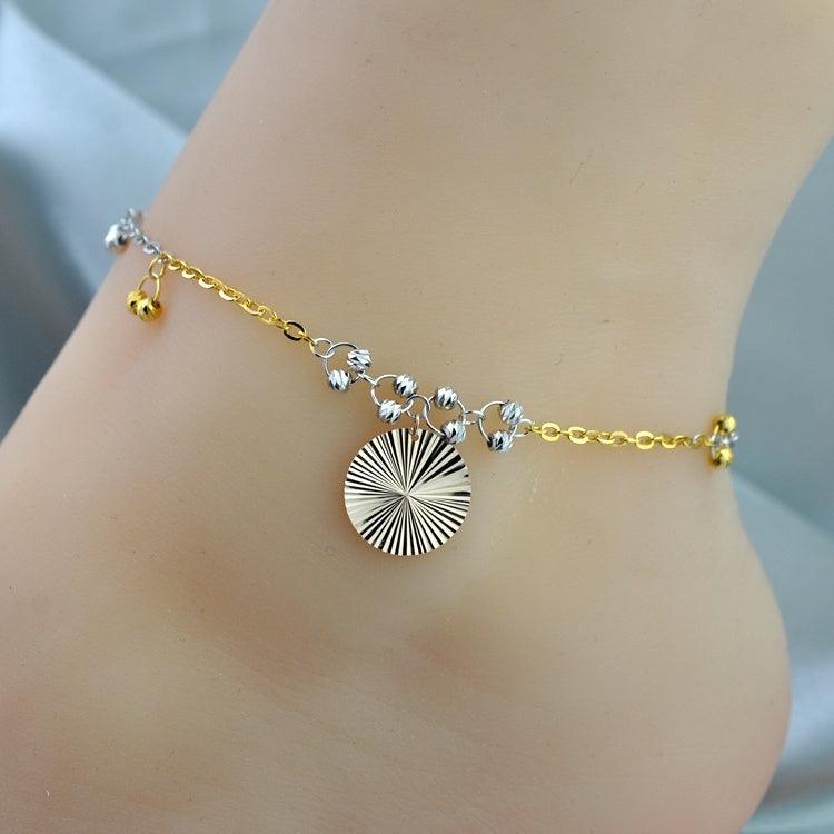 Color Silver Anklet Women 925 Silver Sterling Silver Color Gold-plated Anklet Silver