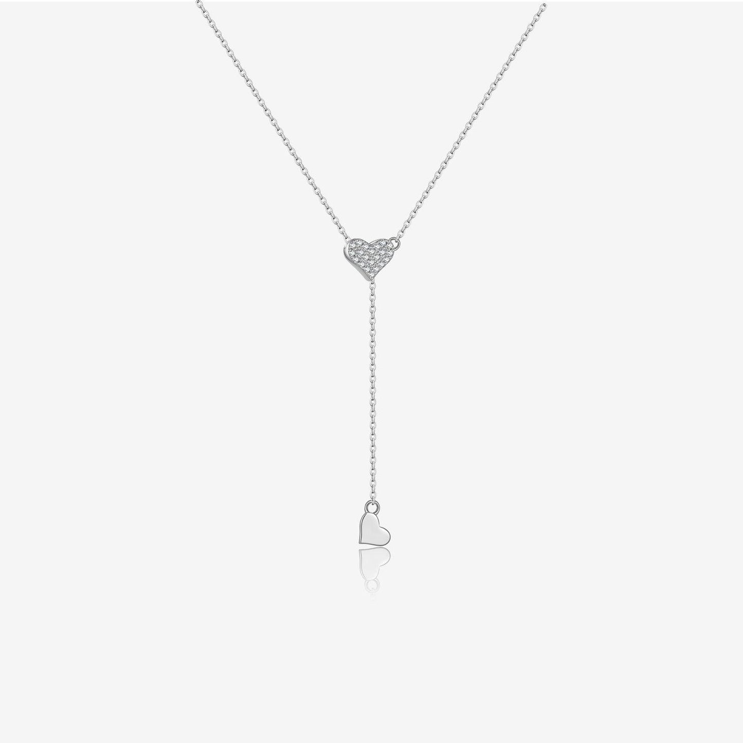 925 Sterling Silver Pull-out Love Y Necklace