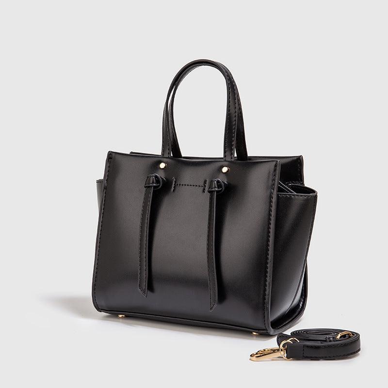 Luxuriöse Damenhandtasche aus PU-Leder in Schwarz, Blau, Weinrot und Aprikose – elegant und geräumig.