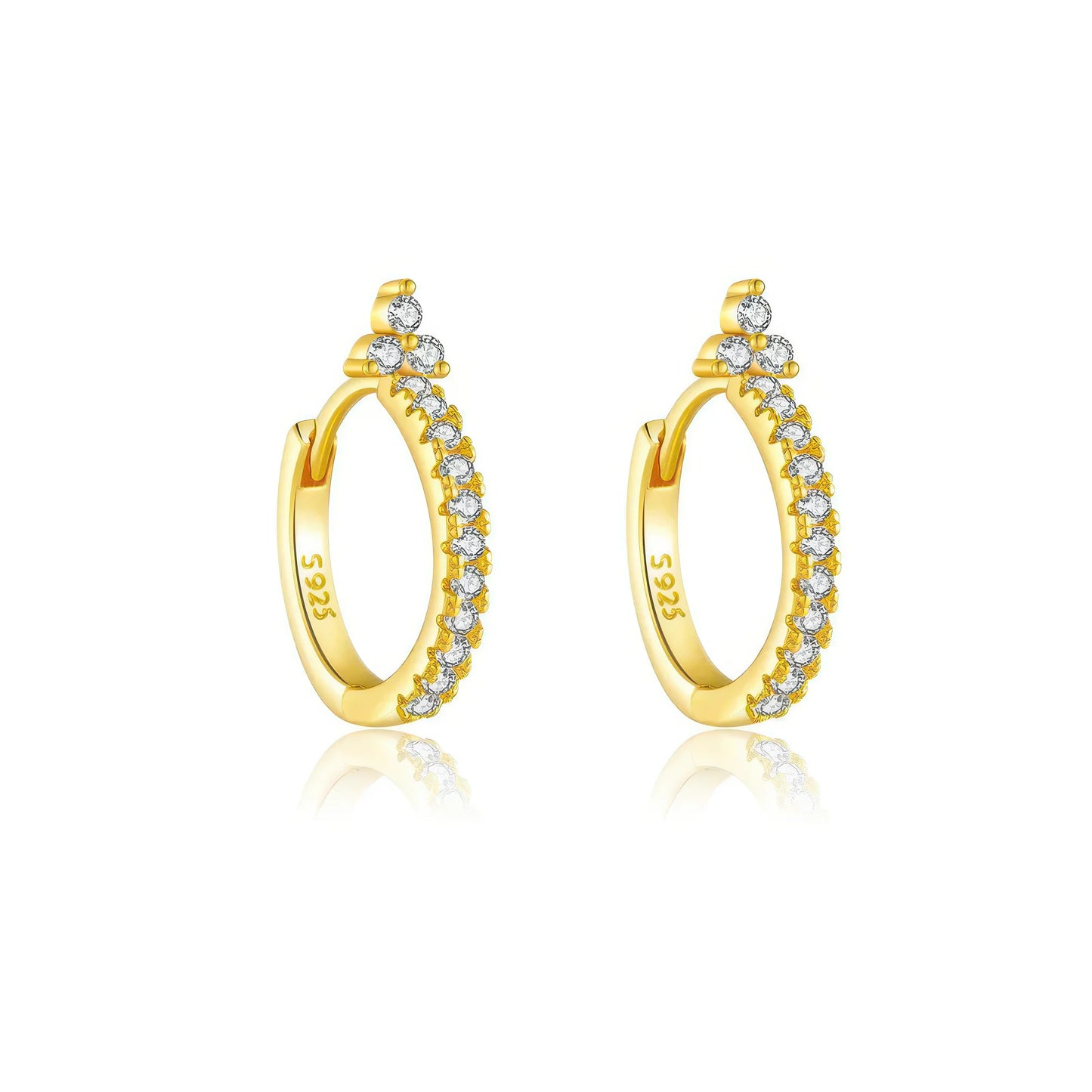 Zircon Earrings With Diamond Circle Ear Clip Women