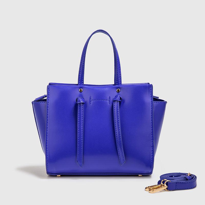 Luxuriöse Damenhandtasche aus PU-Leder in Schwarz, Blau, Weinrot und Aprikose – elegant und geräumig.