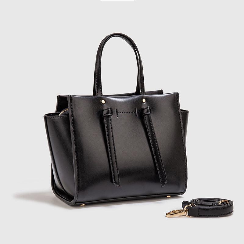 Luxuriöse Damenhandtasche aus PU-Leder in Schwarz, Blau, Weinrot und Aprikose – elegant und geräumig.