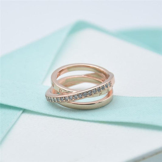 Light luxury micro diamond ring