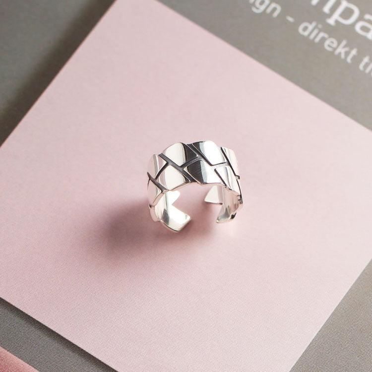 TYJ0204 Korean Minimalist CHIC Style Retro Ring S925 Sterling Silver Ring Female Opening Adjustable