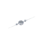 Detailansicht des 925 Silberarmbands – hochwertiger Moissanite Diamant, fein eingefasst, maximale Strahlkraft