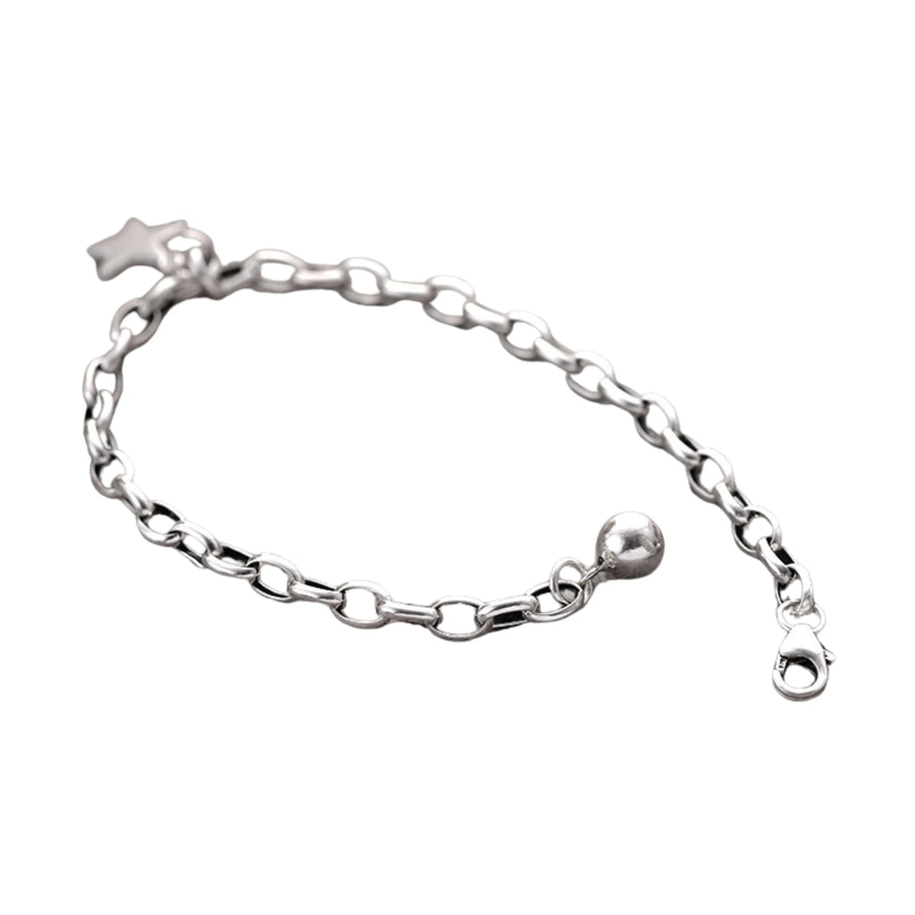 Hochwertiges 925 Sterling Silber Armband – dezente Gliederstruktur und Sternsymbol als emotionales Highlight