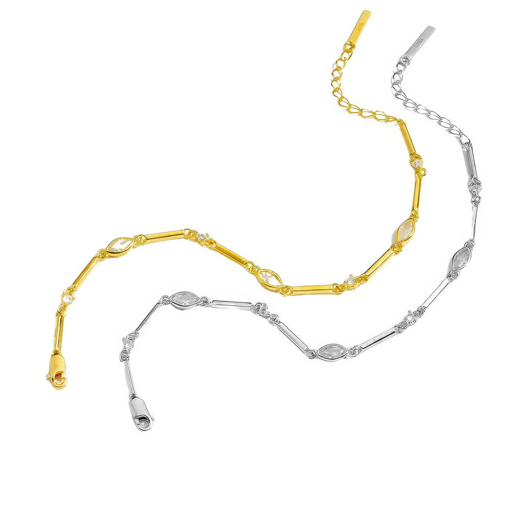 925 Silber Armband Duo – klassische Version in Silber und moderne Interpretation in 18K Vergoldung, ideal kombinierbar