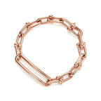 Roségoldfarbener 925 Silber Armreif – schlichte Eleganz ohne Zirkoniabesatz