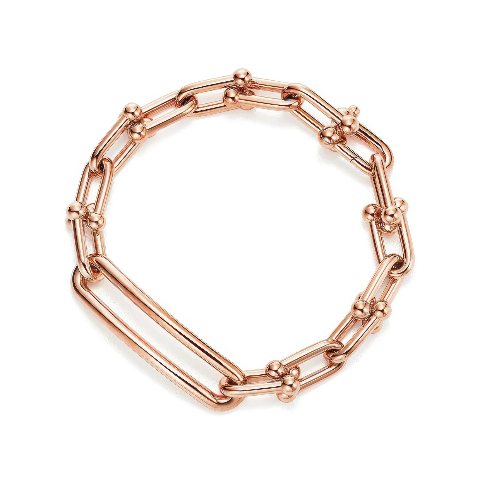 Roségoldfarbener 925 Silber Armreif – schlichte Eleganz ohne Zirkoniabesatz