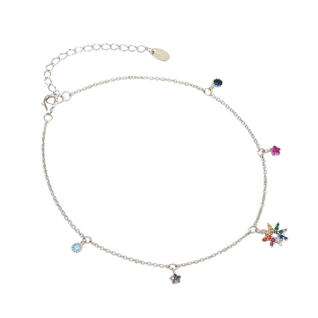 Minimalistisches Fusskettchen Damen – 925 Silber, Naturperlen, neutral