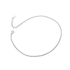 Fusskettchen Linie aus Kugeln – 925 Sterling Silber, hypoallergen