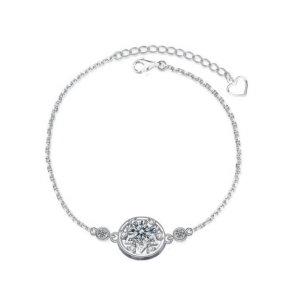 Freigestelltes 925 Silber Armband – edles Schmuckstück mit Moissanite Diamant, perfekt für besondere Anlässe