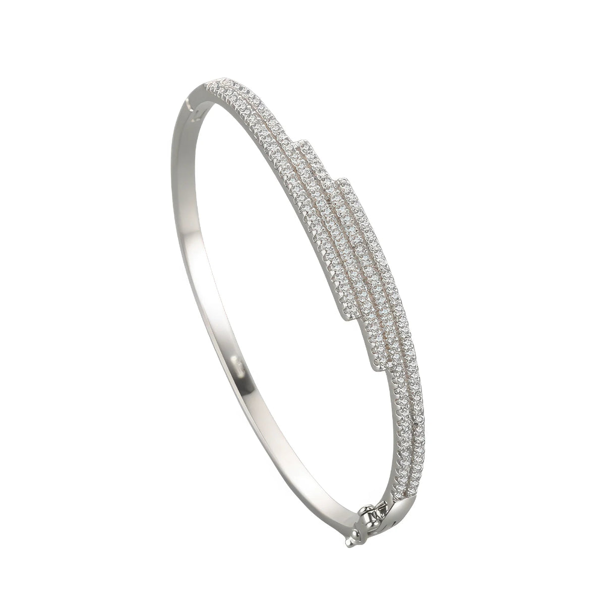 Hochwertiges 925 Sterling Silber Armband mit strahlendem Zirkonia-Besatz