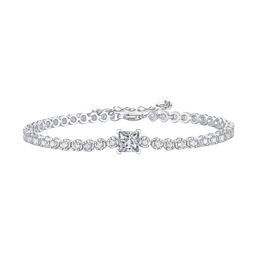 Hochwertiges 925 Silber Armband mit Moissanite – modernes, funkelndes Schmuckstück für Business und besondere Momente