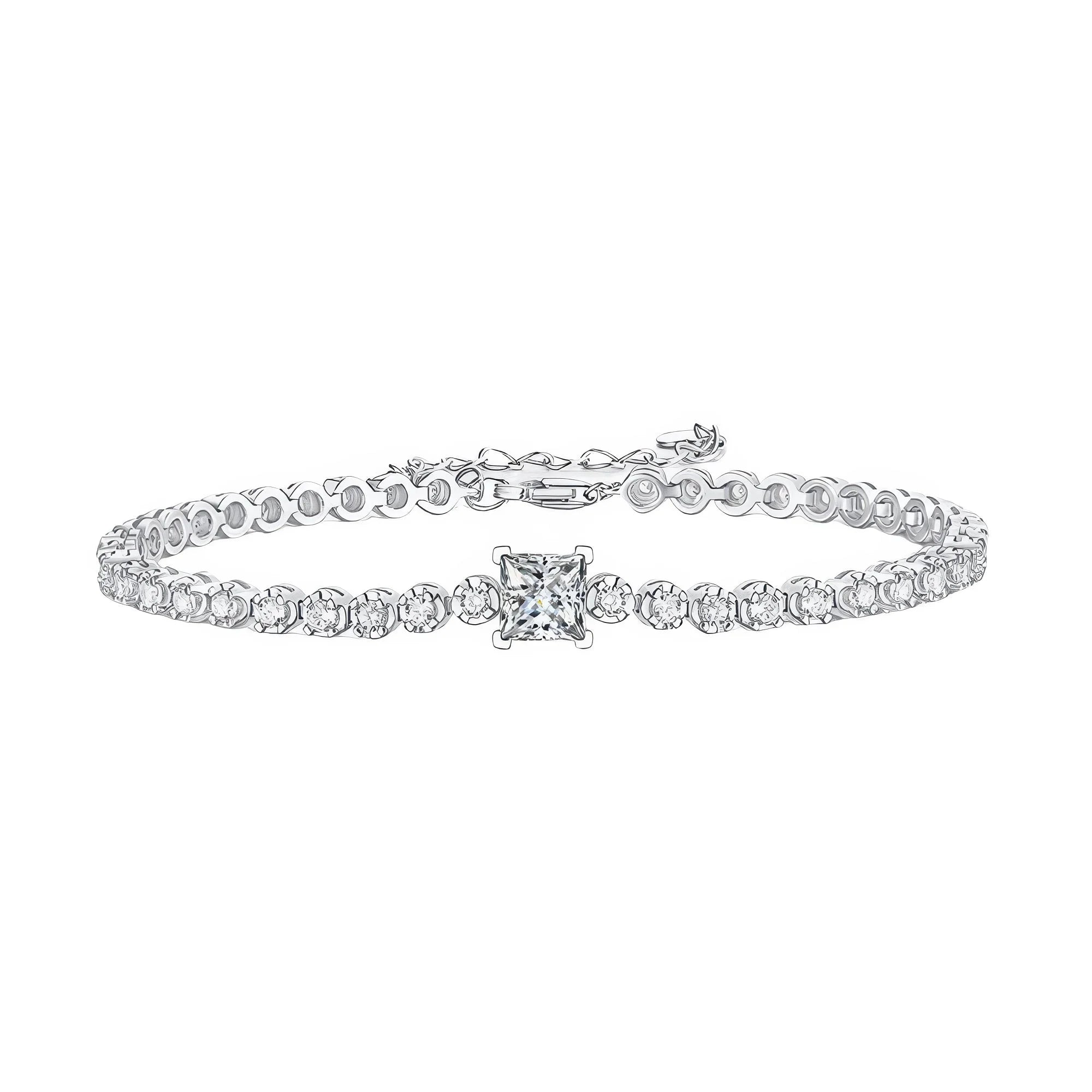 Hochwertiges 925 Silber Armband mit Moissanite – modernes, funkelndes Schmuckstück für Business und besondere Momente