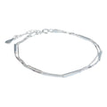 Feines 925 Silber Armband – filigrane Stäbchenstruktur und polierte Oberfläche, elegantes Accessoire für Alltag und Business
