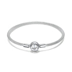 Feines 925 Silberarmband – Forever Love Gravur, zarte Struktur, Zeichen für ewige Verbundenheit und Zuneigung