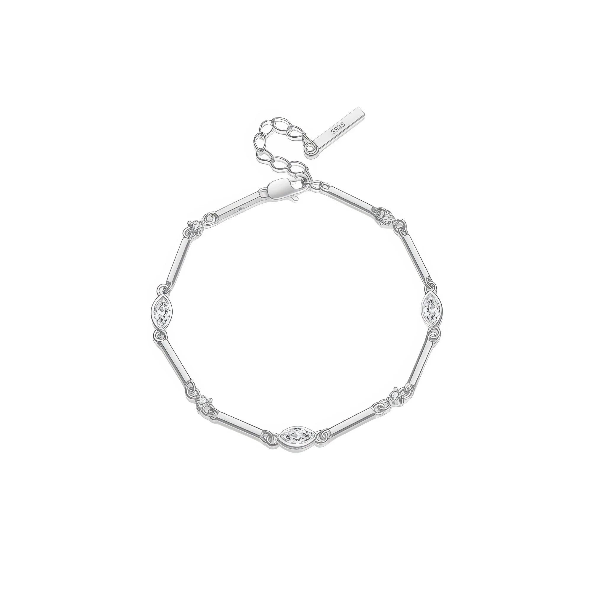 Feines 925 Silber Armband – klare Linien, dezentes Design, flexibles Schmuckstück für verschiedene Anlässe