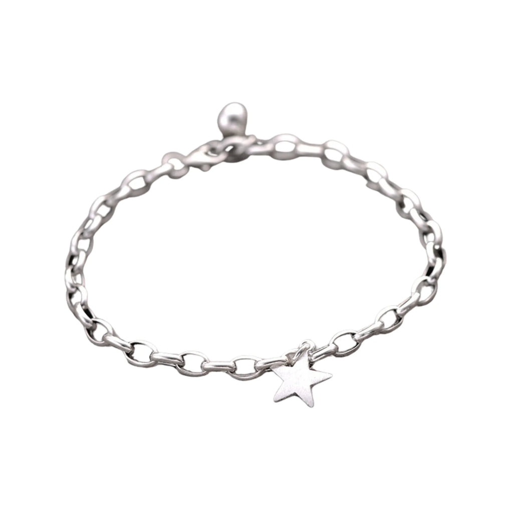 925 Silber Armband – filigrane Gliederkette mit Sternanhänger, eleganter Schmuck für Alltag und besondere Momente