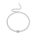 Verlängerbares 925 Silber Armband mit strahlendem Moissanite-Stein – flexibler, stilvoller Alltags- und Eventbegleiter