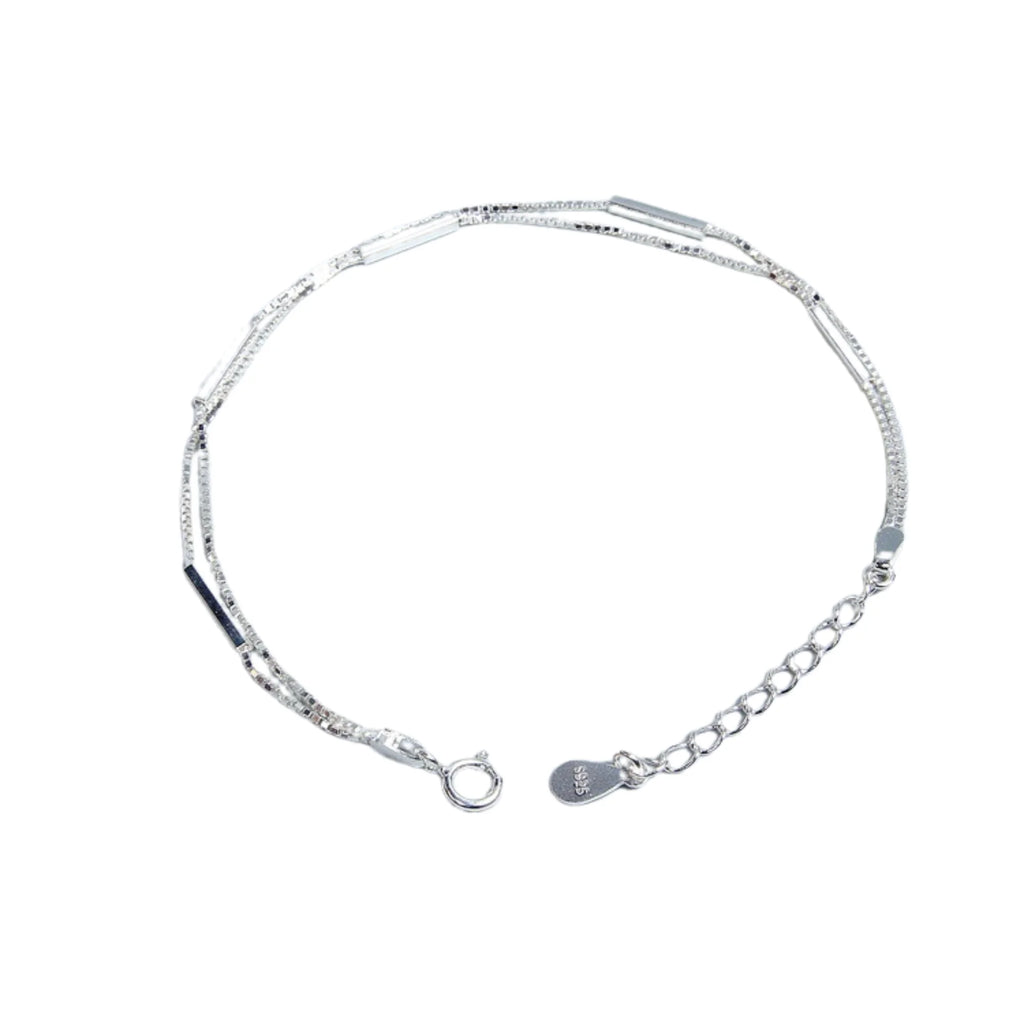 Zartes 925 Silber Armband – poliertes Design, perfekt für Layering-Styles oder dezente Einzelakzente