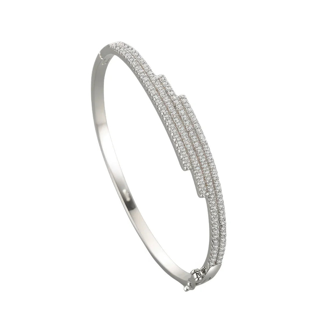 925 Sterling Silber Armband – dezente Eleganz, kunstvoll eingefasste Zirkonia für einen strahlenden Auftritt