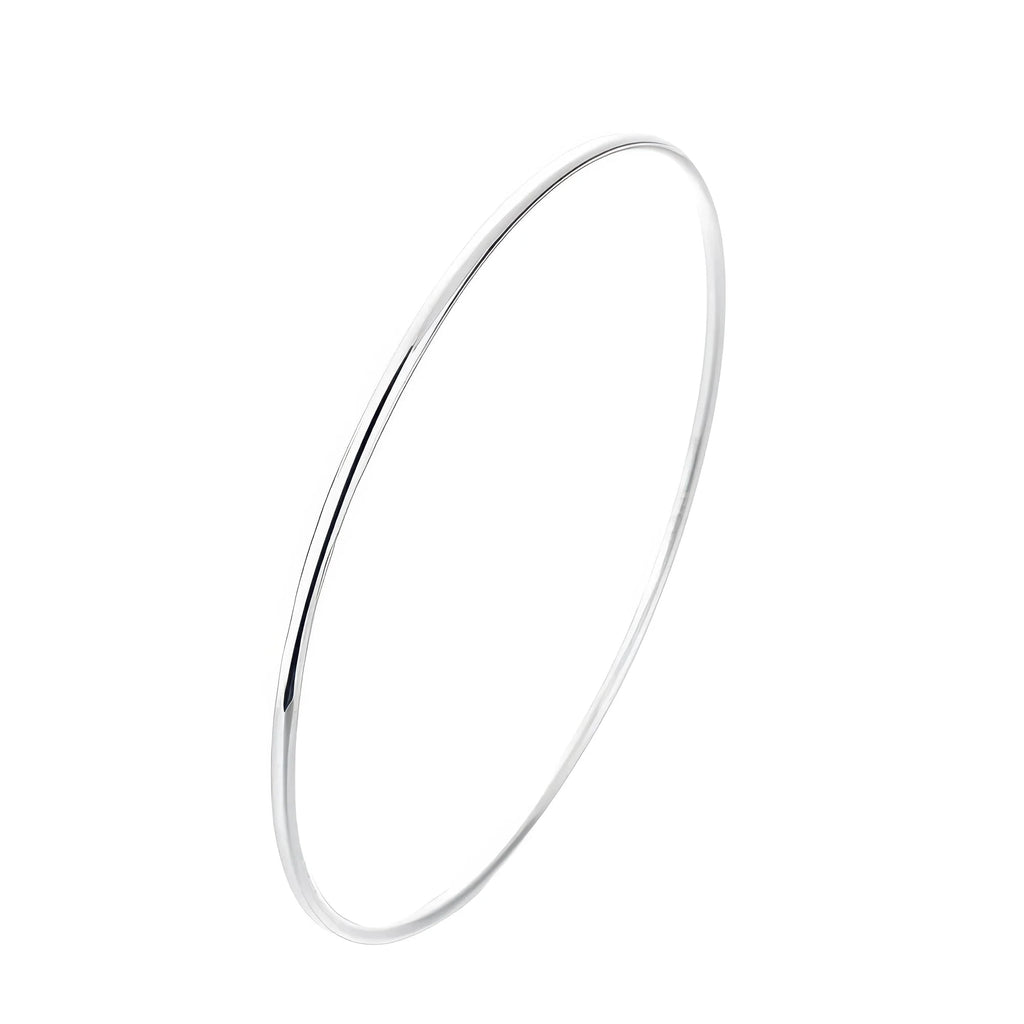 Feiner 925 Silber Armreif – puristisches Design, polierte Oberfläche, stilvoller Alltagsbegleiter für minimalistische Looks