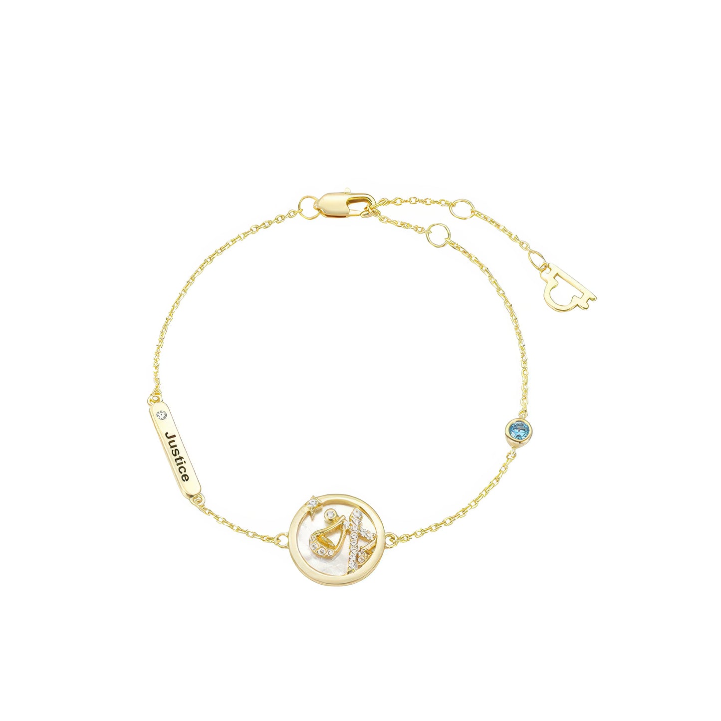 Feines Gold-Armband mit astrologischem Waage-Zeichen