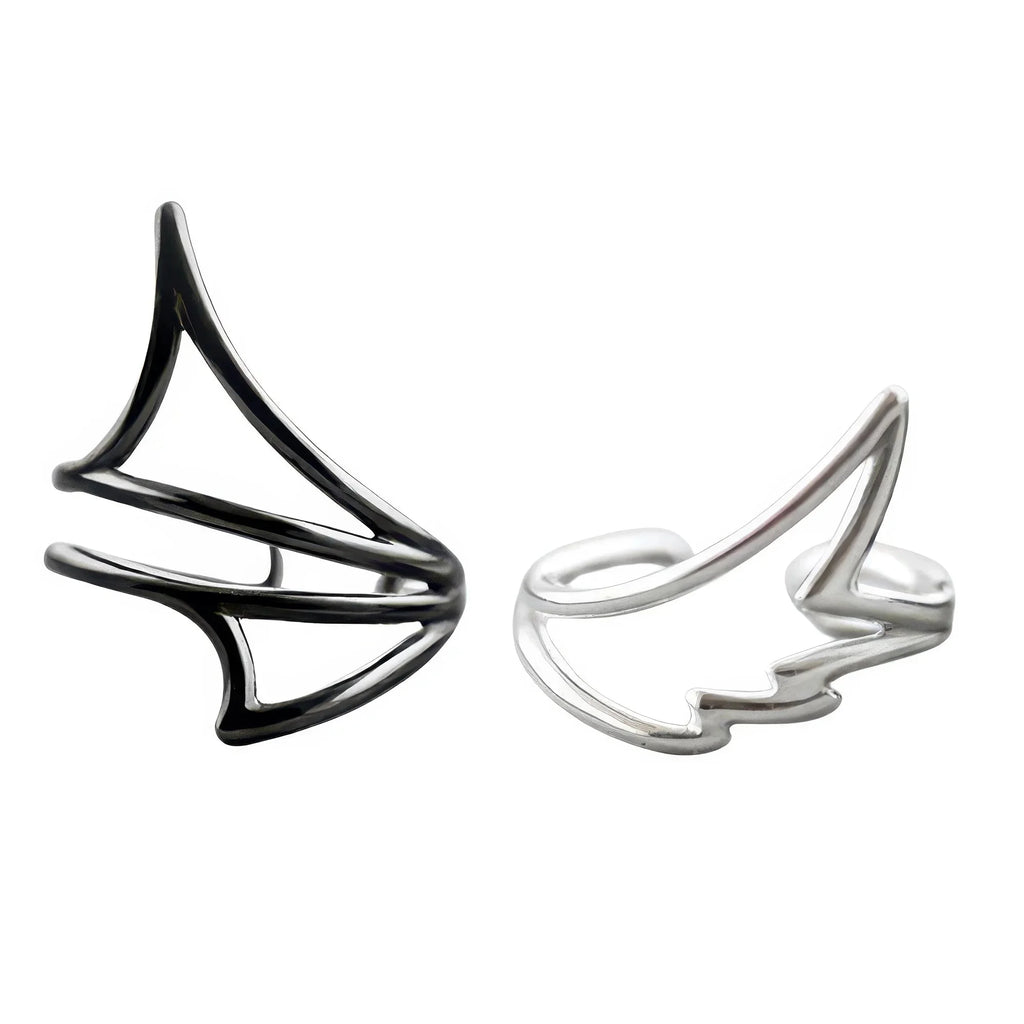 Flügel Ear Cuff 925 Silber – Engels- und Teufelsflügel kombiniert