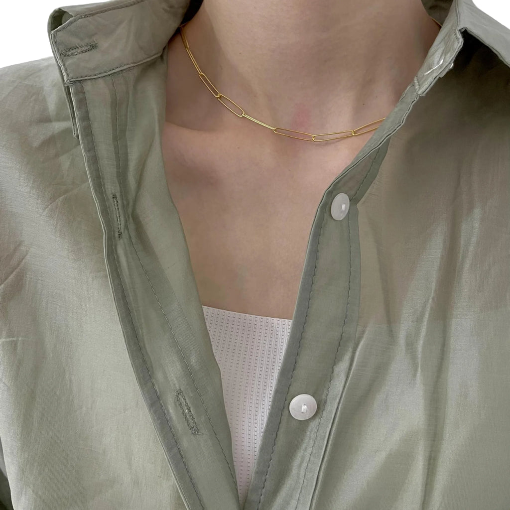 Geometrische Gliederkette aus 925 Silber – minimalistisch in zwei Farben